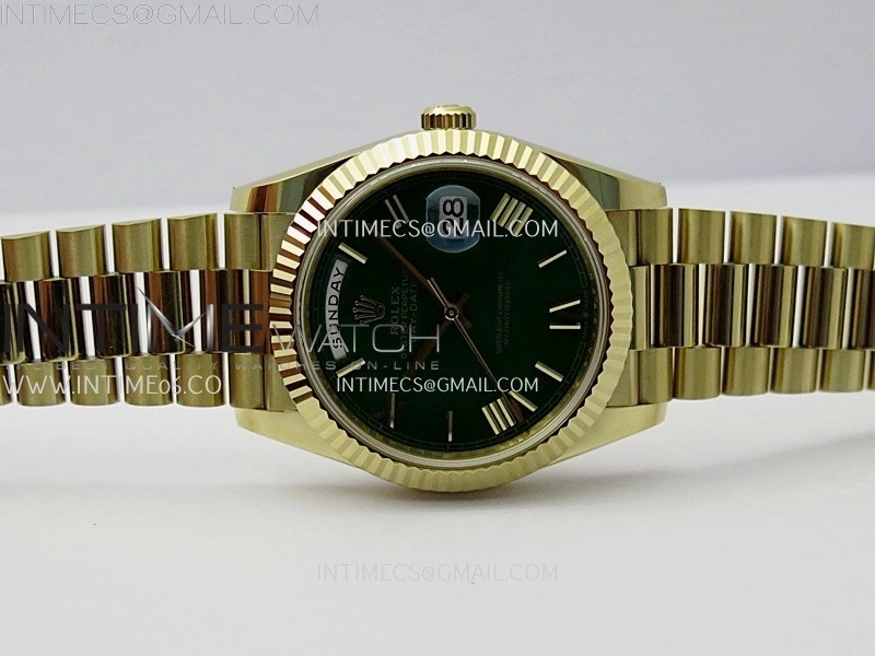 Day Date 228238 40mm YG Noob 1:1 Best Edition Green Roman Dial On President Bracelet A2836