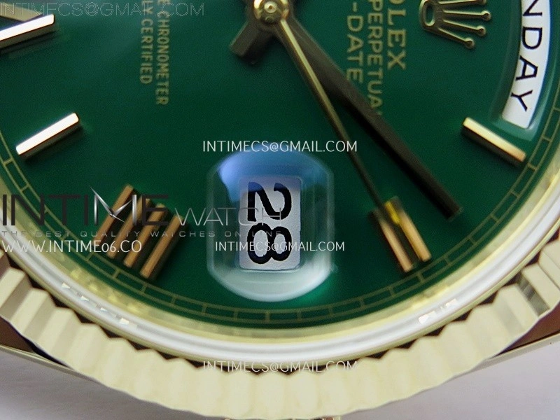 Day Date 228238 40mm YG Noob 1:1 Best Edition Green Roman Dial On President Bracelet A2836