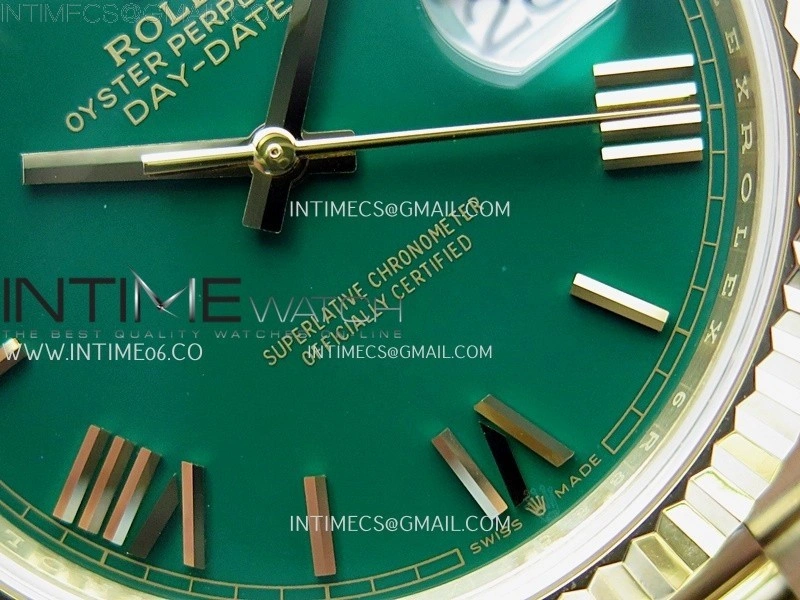 Day Date 228238 40mm YG Noob 1:1 Best Edition Green Roman Dial On President Bracelet A2836