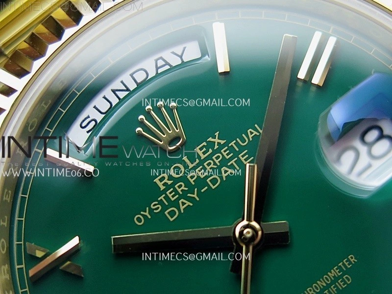 Day Date 228238 40mm YG Noob 1:1 Best Edition Green Roman Dial On President Bracelet A2836