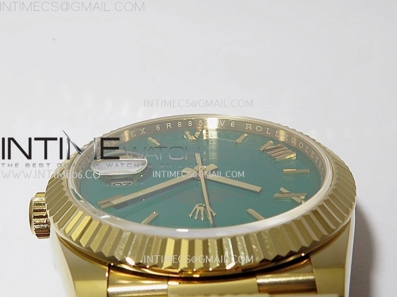 Day Date 228238 40mm YG Noob 1:1 Best Edition Green Roman Dial On President Bracelet A2836