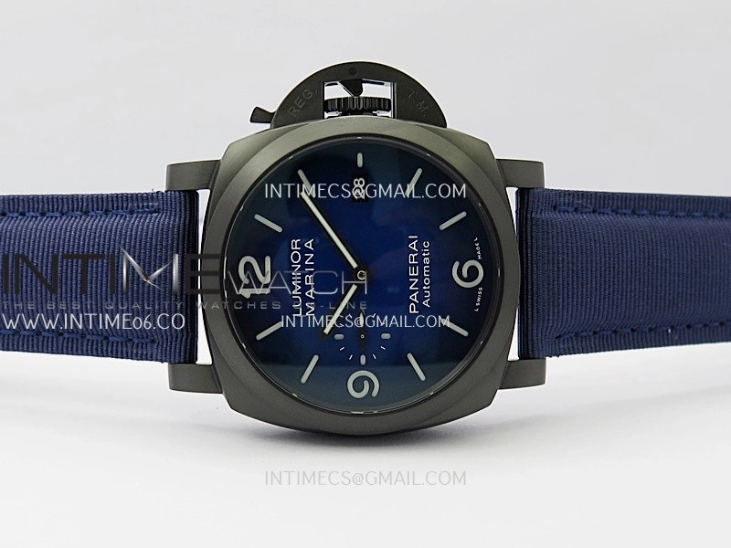 PAM2319 44mm DLC VSF 1:1 Best Edition Blue Ombre Dial on Blue Nylon Strap Asian P900