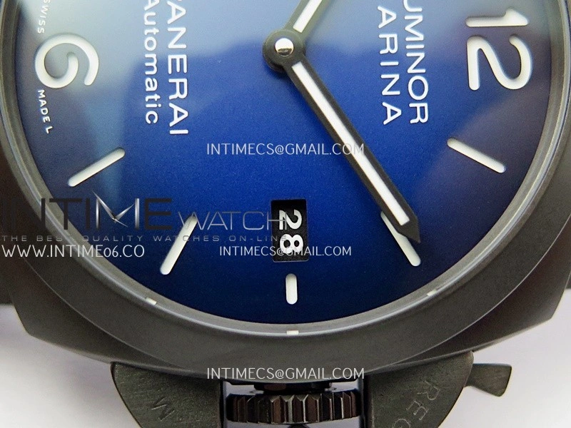PAM2319 44mm DLC VSF 1:1 Best Edition Blue Ombre Dial on Blue Nylon Strap Asian P900