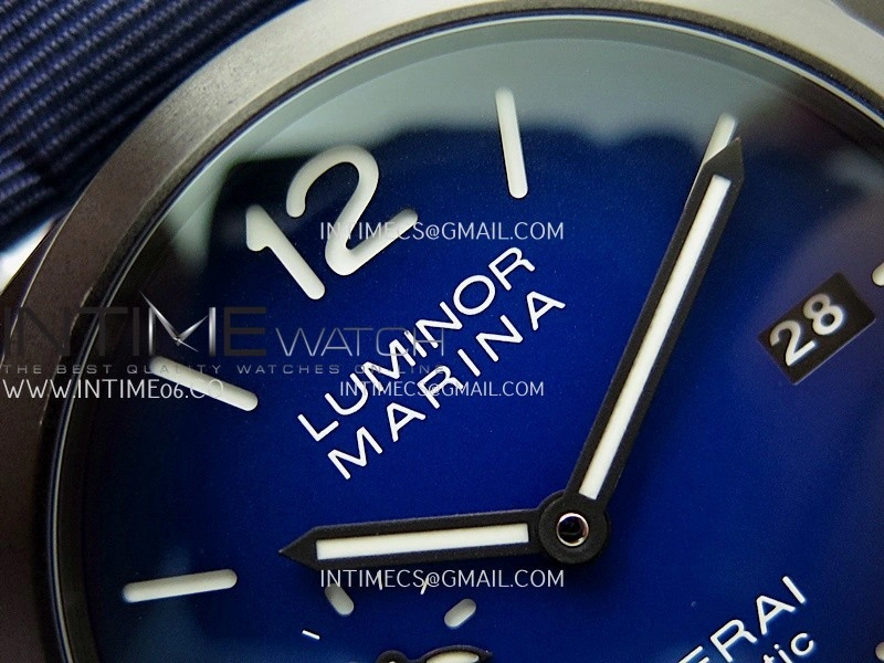 PAM2319 44mm DLC VSF 1:1 Best Edition Blue Ombre Dial on Blue Nylon Strap Asian P900