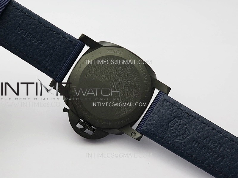 PAM2319 44mm DLC VSF 1:1 Best Edition Blue Ombre Dial on Blue Nylon Strap Asian P900