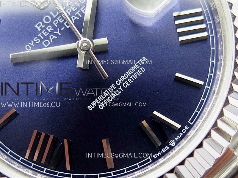Day Date 228239 40mm KF 1:1 Best Edition Blue Dial Roman Markers On President Bracelet SA3255