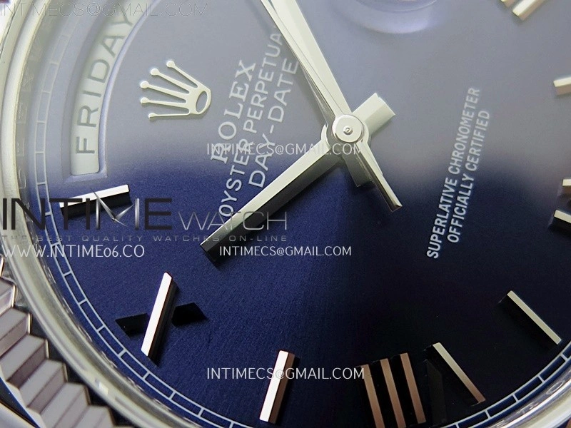 Day Date 228239 40mm KF 1:1 Best Edition Blue Dial Roman Markers On President Bracelet SA3255