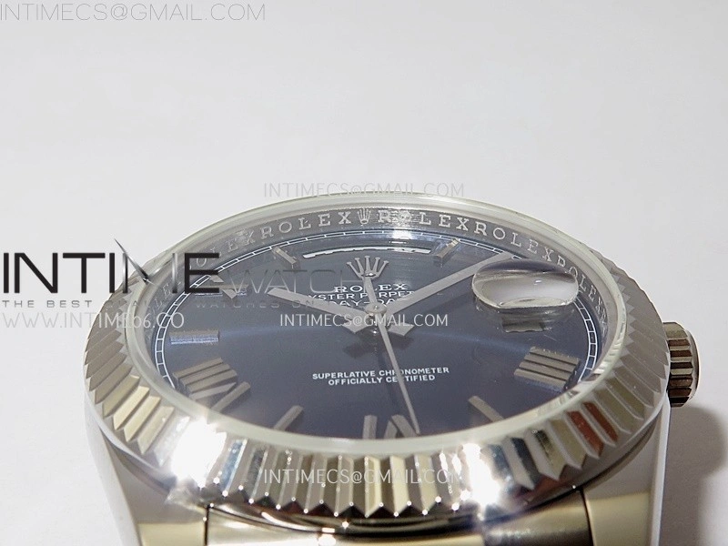 Day Date 228239 40mm KF 1:1 Best Edition Blue Dial Roman Markers On President Bracelet SA3255