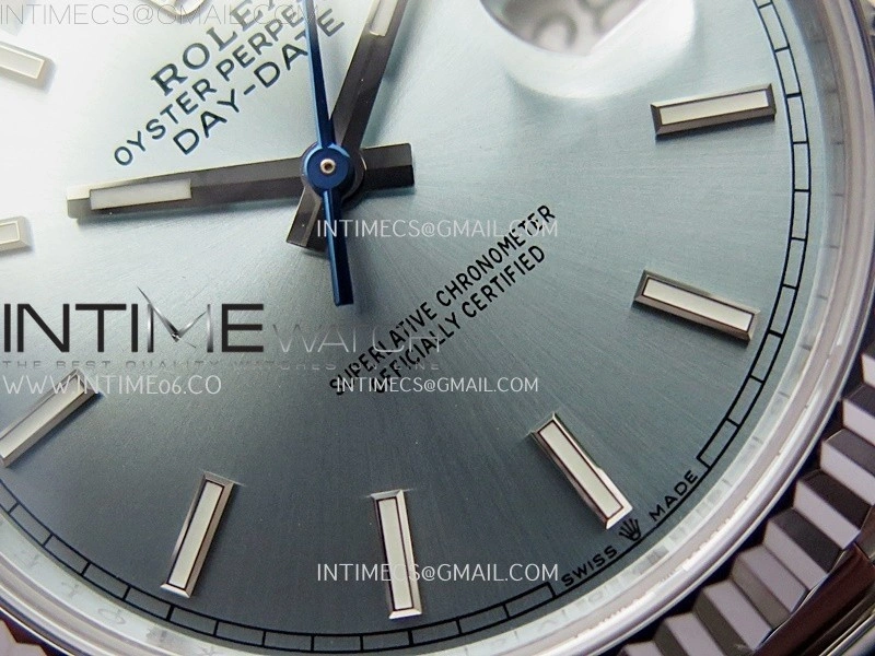 Day Date 228239 40mm SS Noob 1:1 Best Edition Ice Blue Stick Dial On President Bracelet A2836