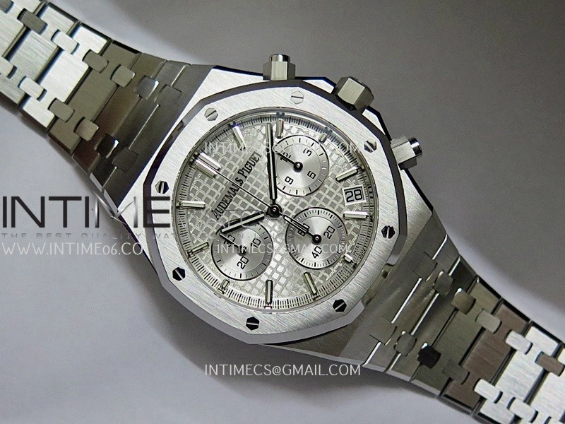 Royal Oak Chrono 26240 50th SS V2 DDF 1:1 Best Edition Silver Dial On SS Bracelet Super Clone DD4401