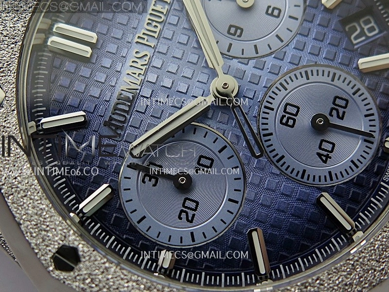 Royal Oak Chrono 26240 Frosted SS APSF 1:1 Best Edition Ice Blue Dial On Bracelet SA4401 Super Clone