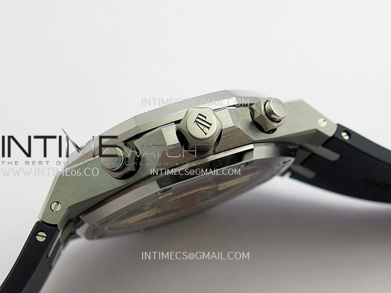 Royal Oak Chrono 26240 SS V2 DDF 1:1 Best Edition Blue Dial On Black Rubber Strap Super Clone DD4401