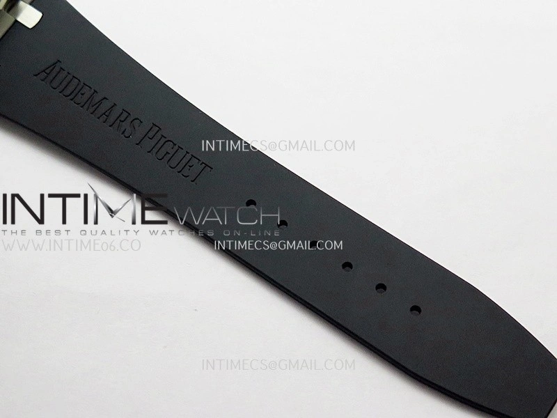 Royal Oak Chrono 26240 SS V2 DDF 1:1 Best Edition Blue Dial On Black Rubber Strap Super Clone DD4401