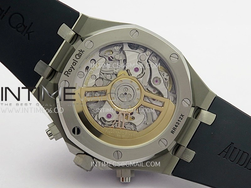 Royal Oak Chrono 26240 SS V2 DDF 1:1 Best Edition Blue Dial On Black Rubber Strap Super Clone DD4401