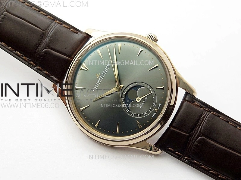Master Ultra Thin Moon 136255J RG ZF 1:1 Best Edition Gray Dial on Brown Leather Strap V3 SA925 Super Clone