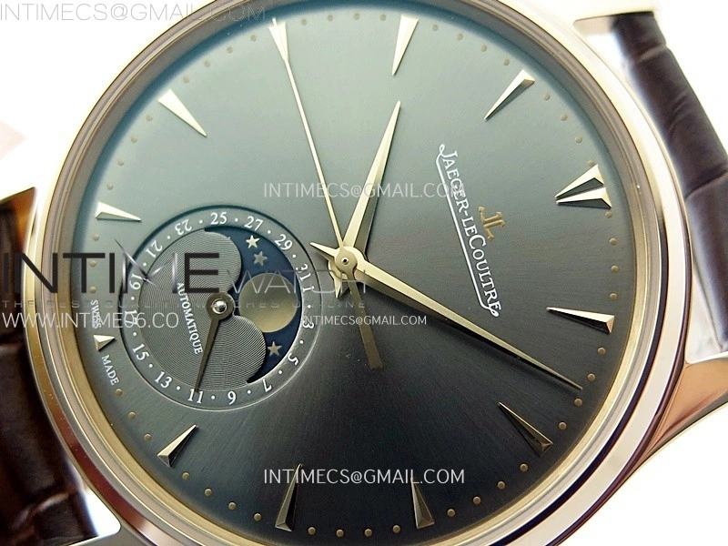 Master Ultra Thin Moon 136255J RG ZF 1:1 Best Edition Gray Dial on Brown Leather Strap V3 SA925 Super Clone