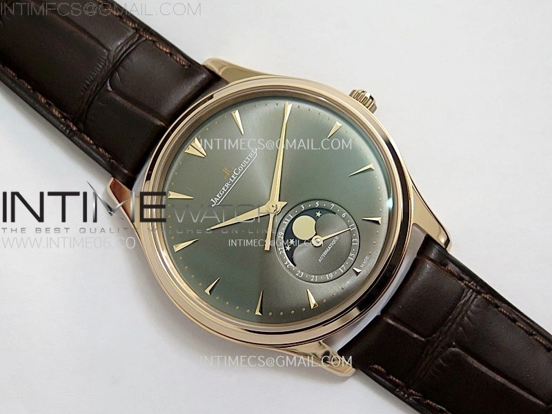 Master Ultra Thin Moon 136255J RG ZF 1:1 Best Edition Gray Dial on Brown Leather Strap V3 SA925 Super Clone