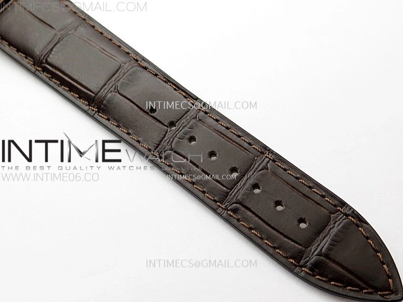 Master Ultra Thin Moon 136255J RG ZF 1:1 Best Edition Gray Dial on Brown Leather Strap V3 SA925 Super Clone