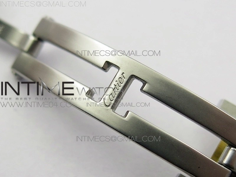 Tank Francaise Ladies 25mm SS YG 8848F 1:1 Best Edition White Diamond Dial on SS YG Bracelet Ronda Quartz
