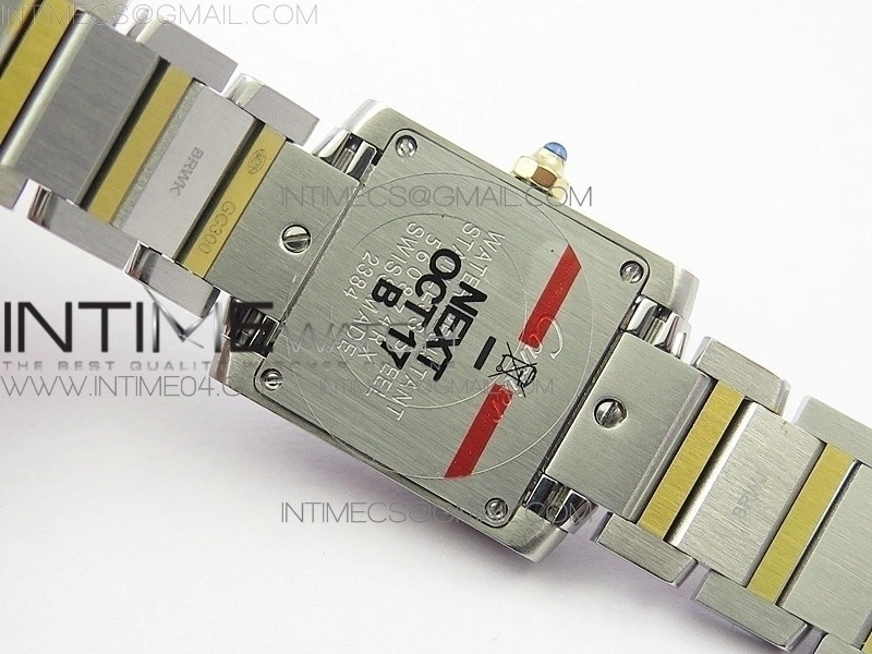 Tank Francaise Ladies 25mm SS YG 8848F 1:1 Best Edition White Diamond Dial on SS YG Bracelet Ronda Quartz