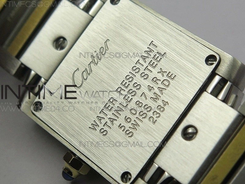 Tank Francaise Ladies 25mm SS YG 8848F 1:1 Best Edition White Diamond Dial on SS YG Bracelet Ronda Quartz