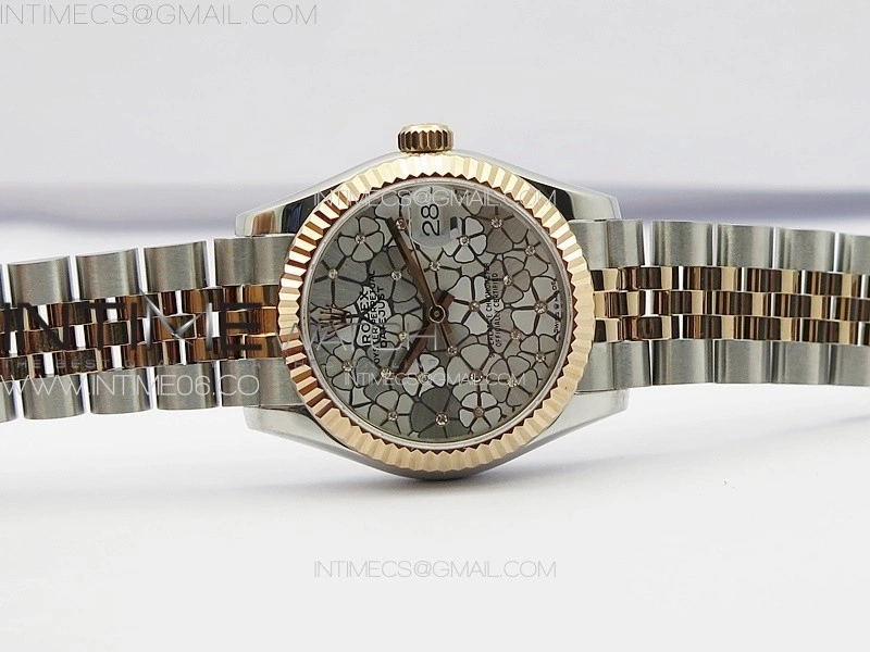 DateJust 31mm 72610 SS RG APSF Best Edition Blue Flowers Crystals Dial on Jubilee Bracelet A2824