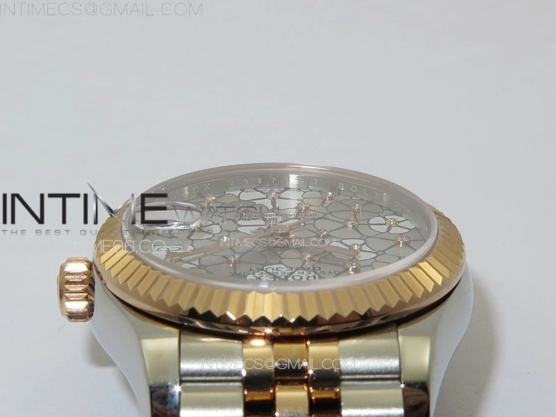 DateJust 31mm 72610 SS RG APSF Best Edition Blue Flowers Crystals Dial on Jubilee Bracelet A2824