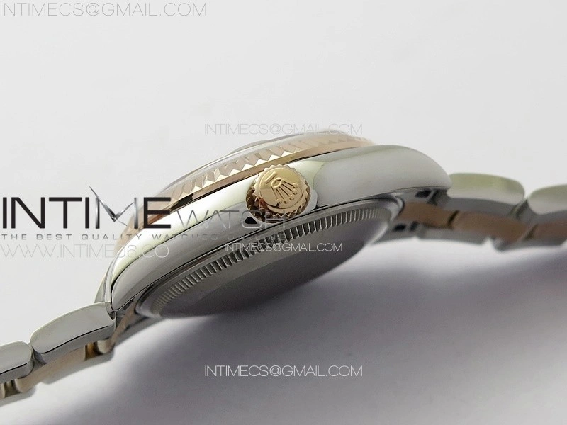DateJust 31mm 72610 SS RG APSF Best Edition Green Dial Crystals Markers on Oyster Bracelet A2824