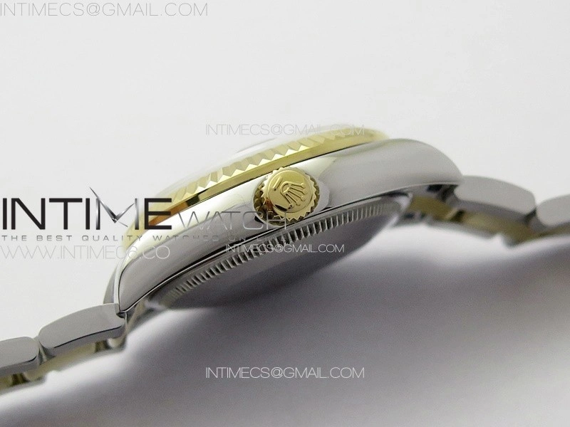 DateJust 31mm 72610 SS YG APSF Best Edition Black Dial Crystals Markers on Oyster Bracelet A2824