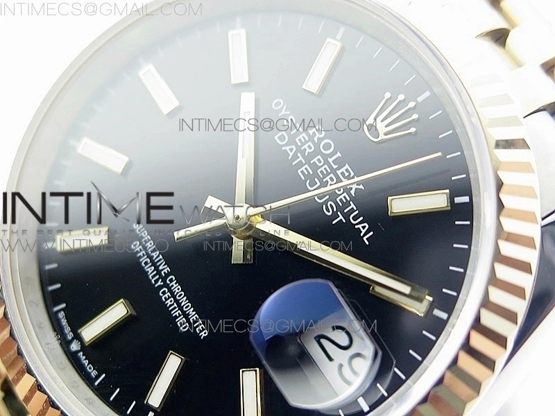 DateJust 36mm 126234 BP 1:1 Best Edition 904L Steel YG New Version Black Dial on Jubilee Bracelet