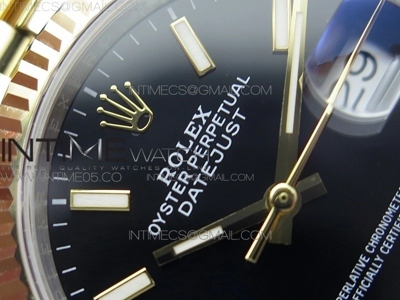 DateJust 36mm 126234 BP 1:1 Best Edition 904L Steel YG New Version Black Dial on Jubilee Bracelet