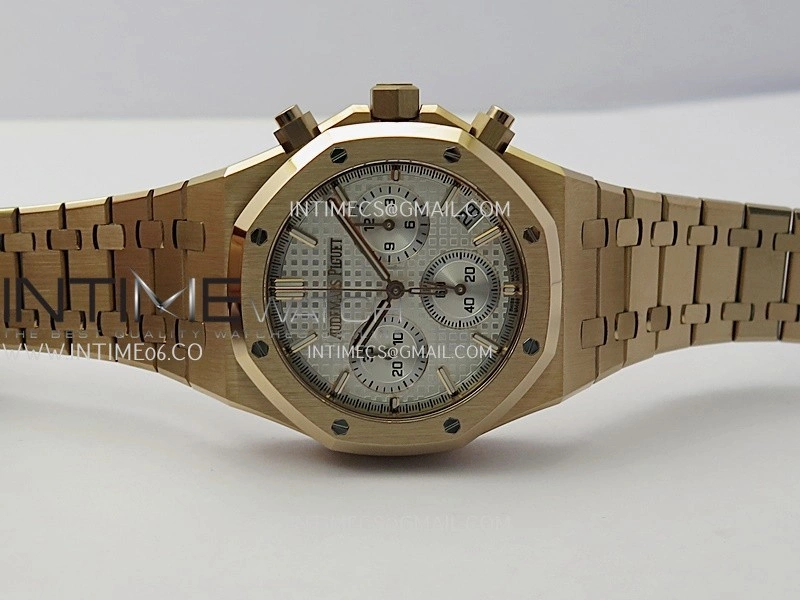 Royal Oak Chrono 26240OR RG V2 APSF 1:1 Best Edition Silver Dial on RG Bracelet SA4401 Super Clone