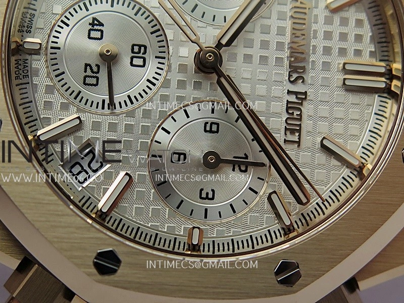 Royal Oak Chrono 26240OR RG V2 APSF 1:1 Best Edition Silver Dial on RG Bracelet SA4401 Super Clone