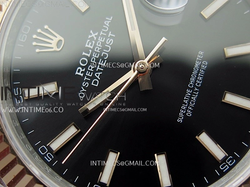 DateJust 41mm 126331 904 SS RG AR+F 1:1 Black Dial Stick Markers On SS RG Oyster Bracelet DD3235 V2