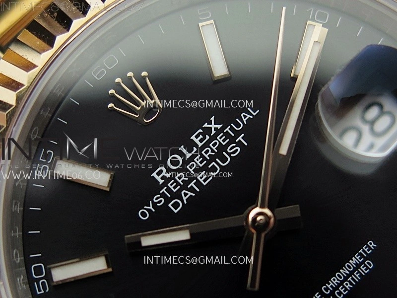 DateJust 41mm 126331 904 SS RG AR+F 1:1 Black Dial Stick Markers On SS RG Oyster Bracelet DD3235 V2