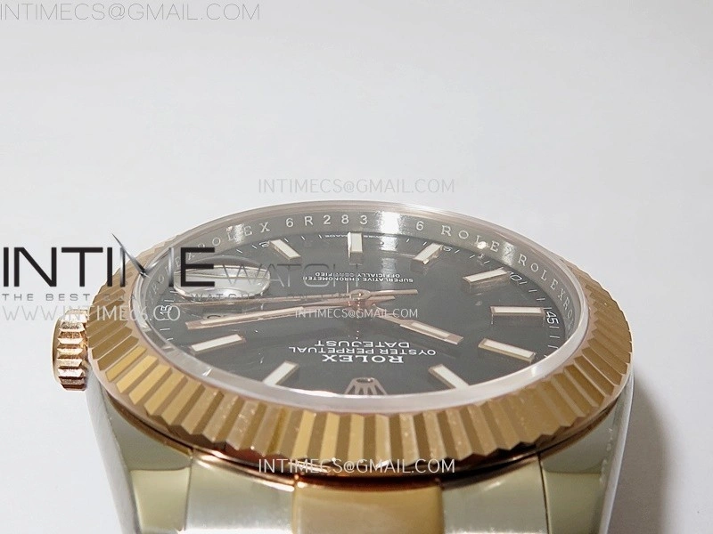 DateJust 41mm 126331 904 SS RG AR+F 1:1 Black Dial Stick Markers On SS RG Oyster Bracelet DD3235 V2
