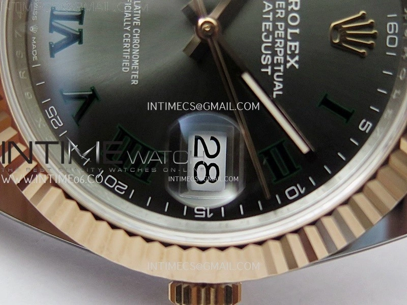 DateJust 41mm 126331 904 SS RG AR+F 1:1 Gray Dial Roman Markers On SS RG Jubilee Bracelet DD3235 V2