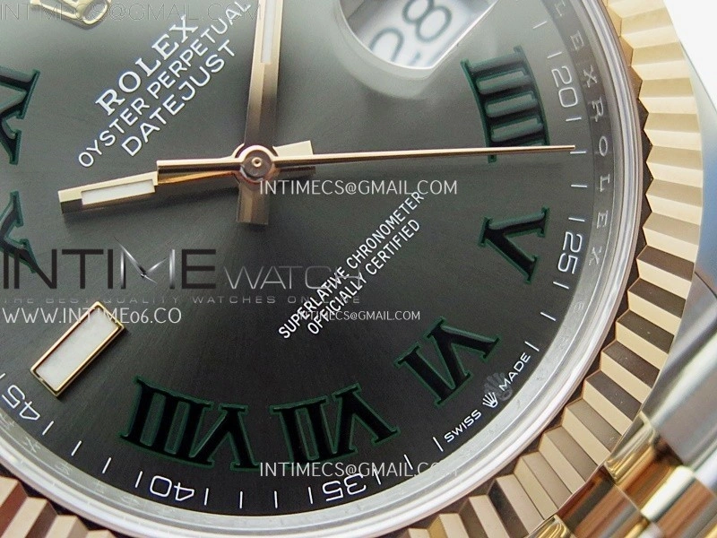 DateJust 41mm 126331 904 SS RG AR+F 1:1 Gray Dial Roman Markers On SS RG Jubilee Bracelet DD3235 V2
