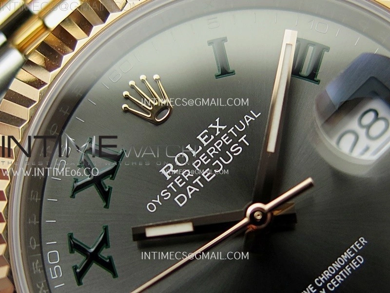DateJust 41mm 126331 904 SS RG AR+F 1:1 Gray Dial Roman Markers On SS RG Jubilee Bracelet DD3235 V2
