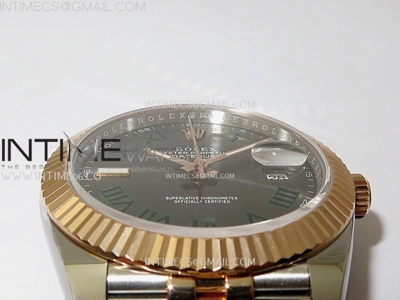 DateJust 41mm 126331 904 SS RG AR+F 1:1 Gray Dial Roman Markers On SS RG Jubilee Bracelet DD3235 V2