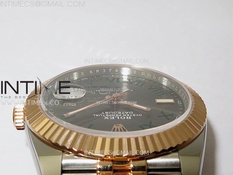 DateJust 41mm 126331 904 SS RG AR+F 1:1 Gray Dial Roman Markers On SS RG Jubilee Bracelet DD3235 V2