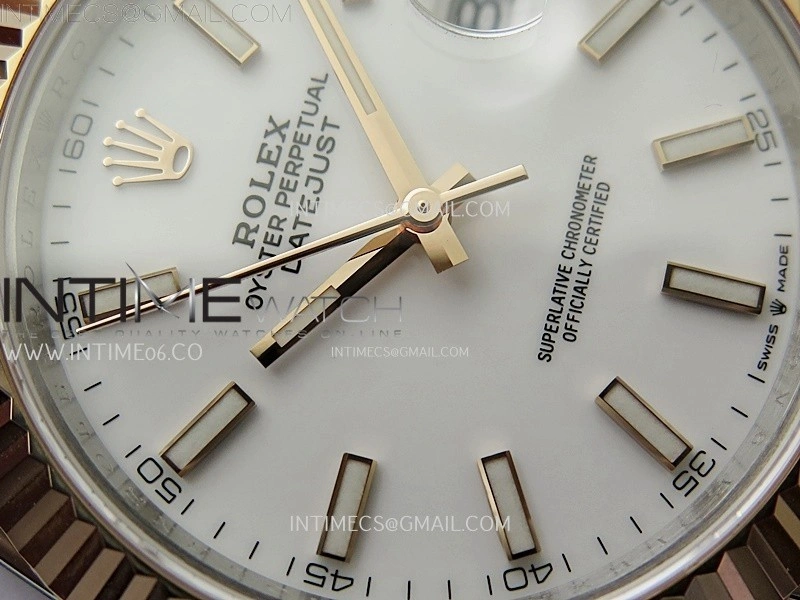 DateJust 41mm 126331 904 SS RG AR+F 1:1 White Dial Stick Markers On SS RG Oyster Bracelet DD3235 V2