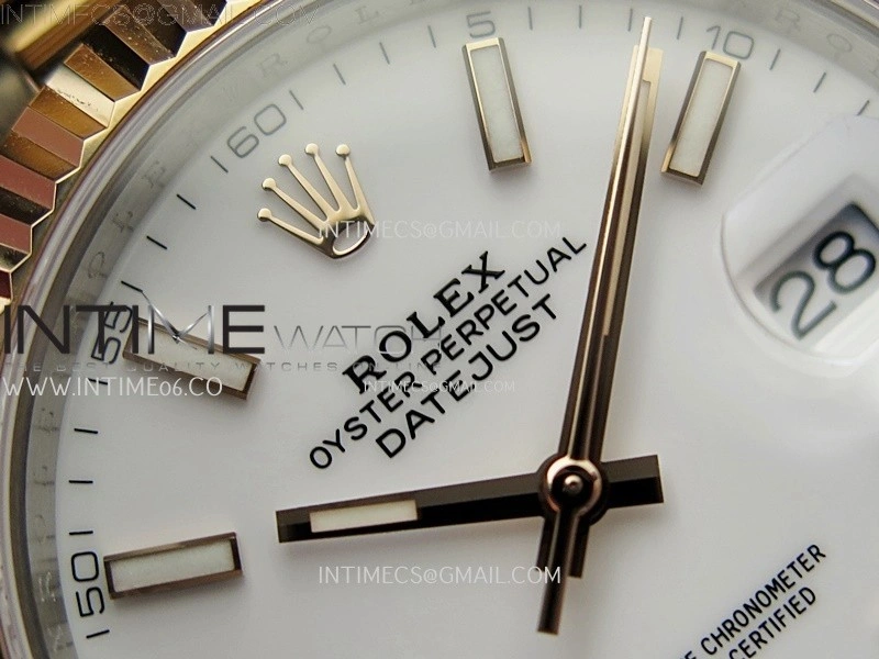 DateJust 41mm 126331 904 SS RG AR+F 1:1 White Dial Stick Markers On SS RG Oyster Bracelet DD3235 V2