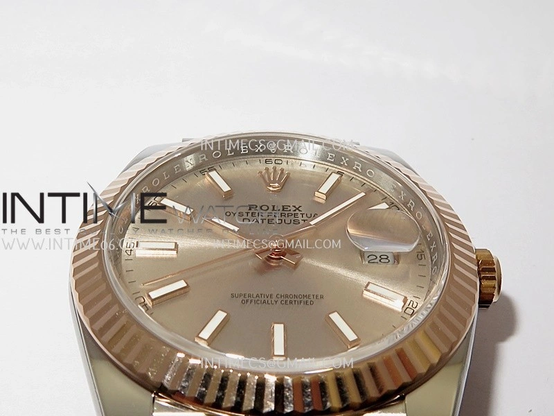 DateJust 41mm 126331 904 SS RG VF 1:1 Champagne Gold Dial Stick Marker On Jubilee Bracelet DD3235