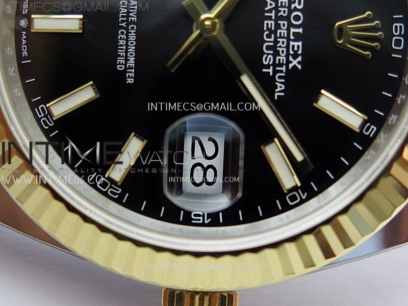 DateJust 41mm 126333 904 SS YG AR+F 1:1 Black Dial Stick Markers On SS YG Oyster Bracelet DD3235 V2