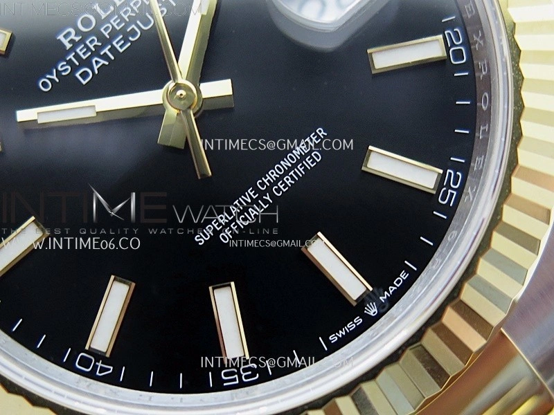 DateJust 41mm 126333 904 SS YG AR+F 1:1 Black Dial Stick Markers On SS YG Oyster Bracelet DD3235 V2