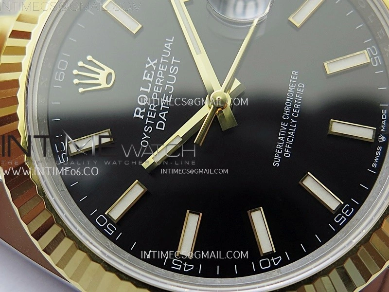 DateJust 41mm 126333 904 SS YG AR+F 1:1 Black Dial Stick Markers On SS YG Oyster Bracelet DD3235 V2