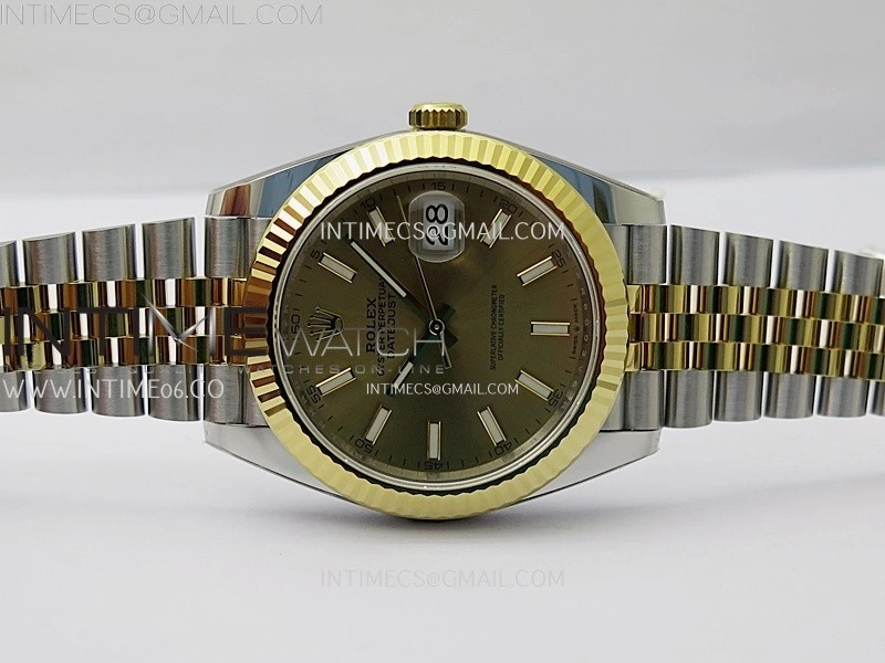 DateJust 41mm 126333 904 SS YG AR+F 1:1 Gold Dial Stick Markers On SS YG Jubilee Bracelet DD3235 V2
