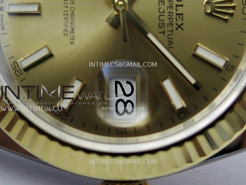 DateJust 41mm 126333 904 SS YG AR+F 1:1 Gold Dial Stick Markers On SS YG Jubilee Bracelet DD3235 V2