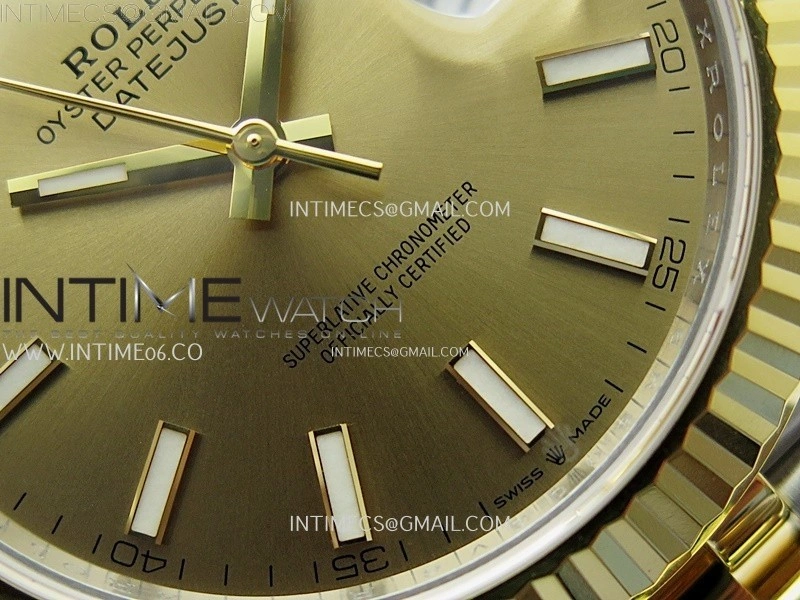 DateJust 41mm 126333 904 SS YG AR+F 1:1 Gold Dial Stick Markers On SS YG Jubilee Bracelet DD3235 V2